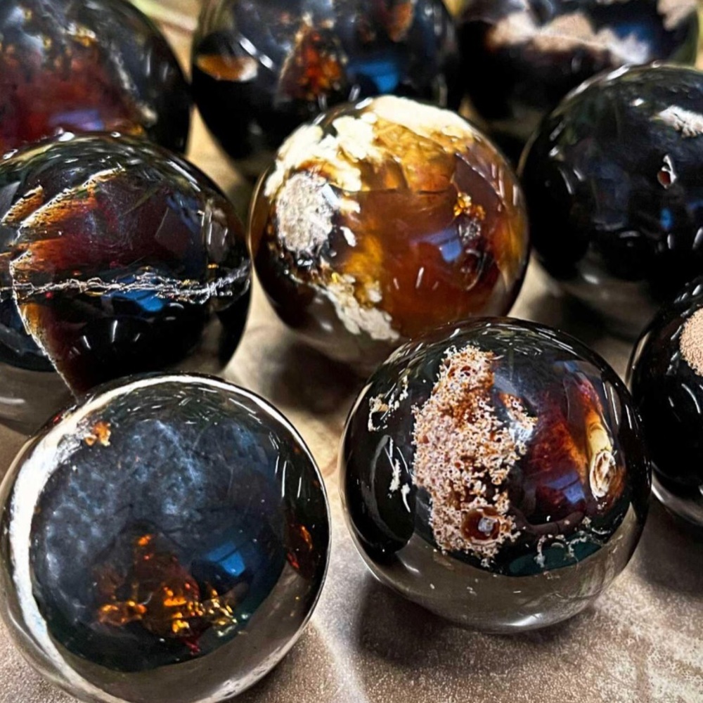 Natural Amber spheres of 1.7-2”